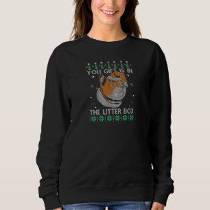 Weihnachten der Katzen Sie in der Litter Box Ugly  Sweatshirt