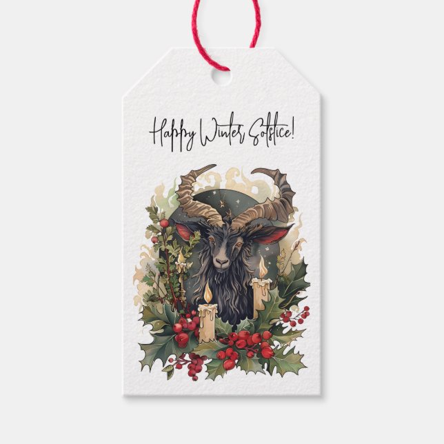 Weihnachten der klassischen Ziege Geschenkanhänger (Vorderseite)