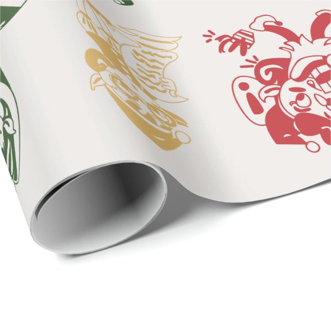 Weihnachten Der kleine Helfer Elfspass des Weihnac Geschenkpapier (Rolleneckpunkt)