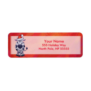 Weihnachten der Kuh auf Rot