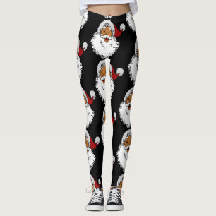 Weihnachten der Latino Biracial santa Claus Leggings
