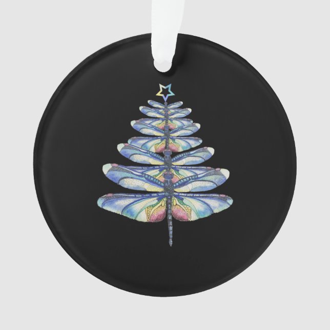 Weihnachten der Libellen Ornament (Vorderseite)