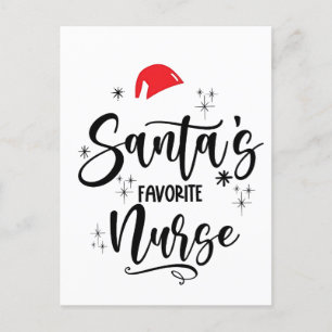 Weihnachten der Lieblingsnacht des Weihnachtsmanns Ankündigungspostkarte