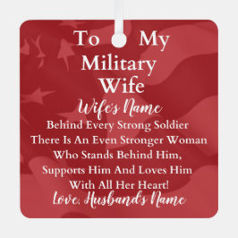 Weihnachten der militärischen Ehefrau Ornament Aus Metall