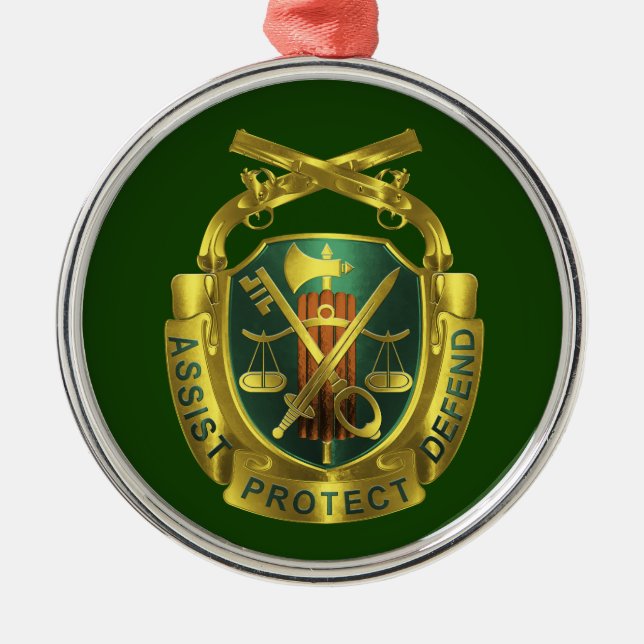 Weihnachten der Militärpolizei Ornament Aus Metall (Vorne)