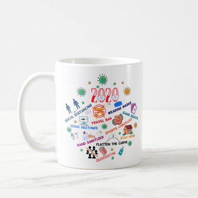 Weihnachten der Pandemie 2020 Kaffeetasse (Links)