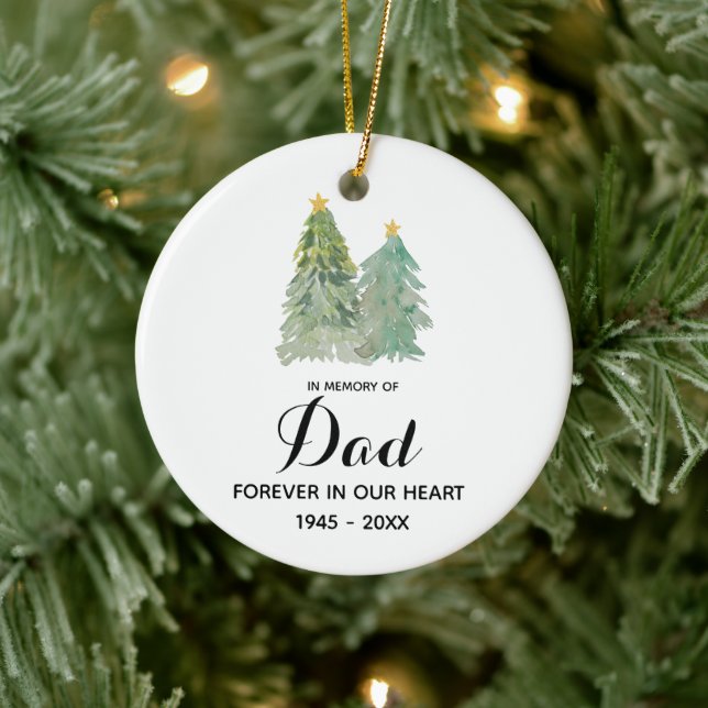 Weihnachten der Pinien im Gedenken an den Vater Keramik Ornament (Baum)