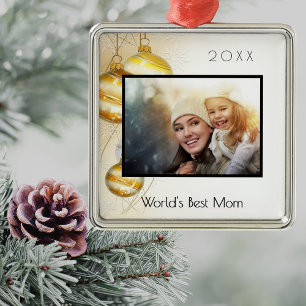 Weihnachten der schönsten Mama der Welt Ornament Aus Metall