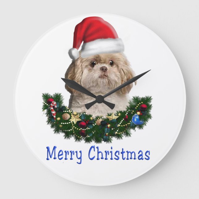 Weihnachten der Tiere Große Wanduhr (Vorderseite)