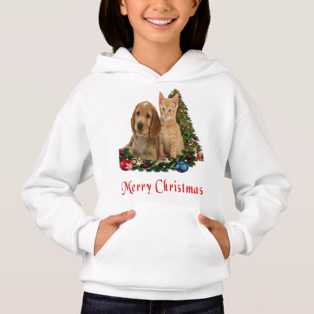 Weihnachten der Tiere Hoodie (Vorderseite)