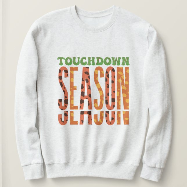 Weihnachten der Touchdown-Saison Sweatshirt (Design vorne)