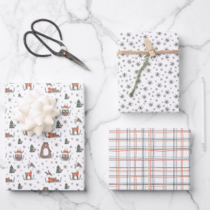 Weihnachten der Waldtiere Geschenkpapier Set