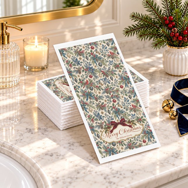 Weihnachten der Waldvögel Serviette (Von Creator hochgeladen)