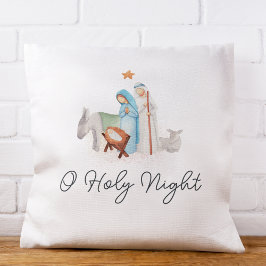 Weihnachten der Weißen Krippe Kissen