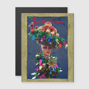 Weihnachten Derby Hat farbenfrohe Balls Magnetkart Magnetkarte