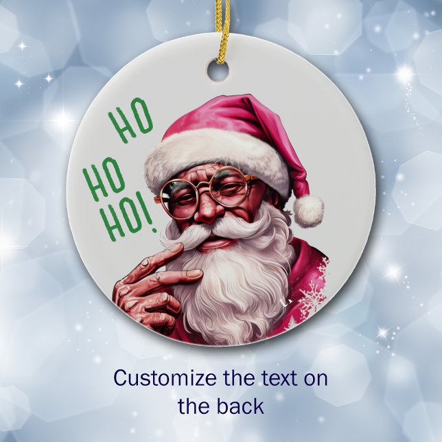 Weihnachten des Afroamerikaners Santa Personal Kid Keramik Ornament (Von Creator hochgeladen)