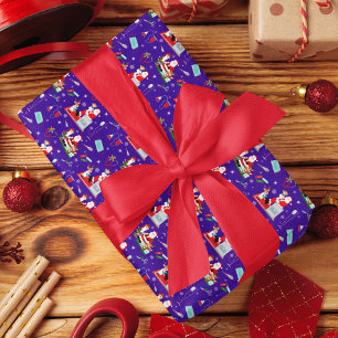 Weihnachten des Arztes mit dem Weihnachtsmann Geschenkpapier