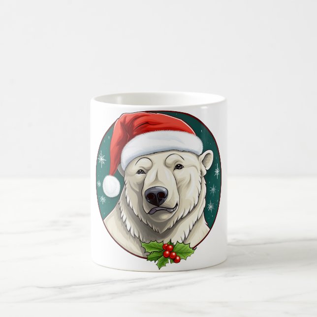 Weihnachten des Eisbären Kaffeetasse (Mittel)