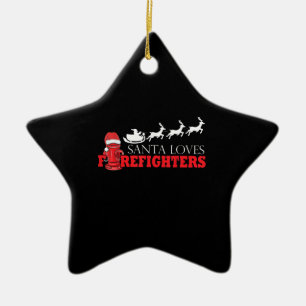 Weihnachten des Feuerwehrmanns Weihnachtsgeschenke Keramik Ornament