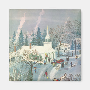 Weihnachten des Jahrgangs, Menschen gehen in die K Magnet