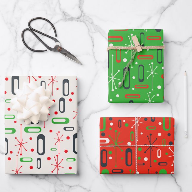 Weihnachten des Mittelalters Geschenkpapier Set (Vorderseite)