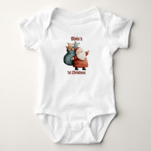 Weihnachten des personalisierten Babys Baby Strampler