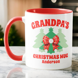 Weihnachten des personalisierten Großvaters Tasse