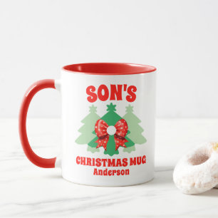 Weihnachten des personalisierten Sohnes Tasse