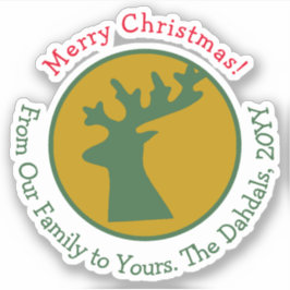 Weihnachten des Roten Goldenen Weihnachtsmanns Aufkleber