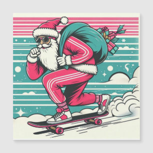 Weihnachten des Skateboardens Magnetkarte