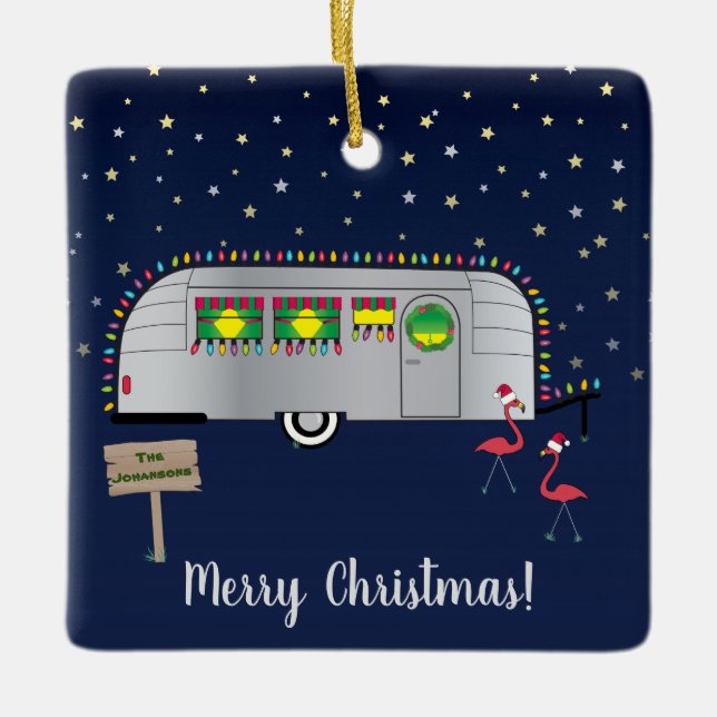 Weihnachten des Snowvogels Keramikornament (Vorderseite)