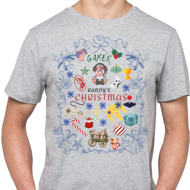 Weihnachten des Vintagen Individuellen Namens Game T-Shirt (Von Creator hochgeladen)