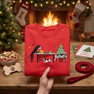 Weihnachten Deutsche Dogge Französische Bulldogge T-Shirt