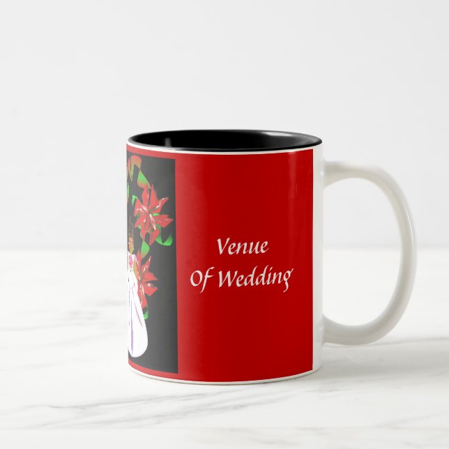 Weihnachten/Dezember Roter Polterabend Tasse (Rechts)