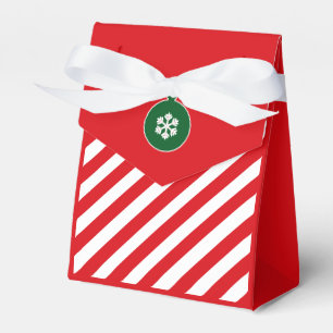 Weihnachten Diagonal Rot und Weiß Streifen Einfach Geschenkschachtel