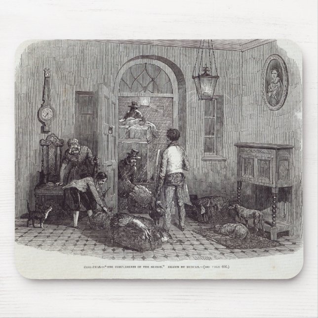 Weihnachten: "Die Komplimente der Jahreszeit " Mousepad (Vorne)