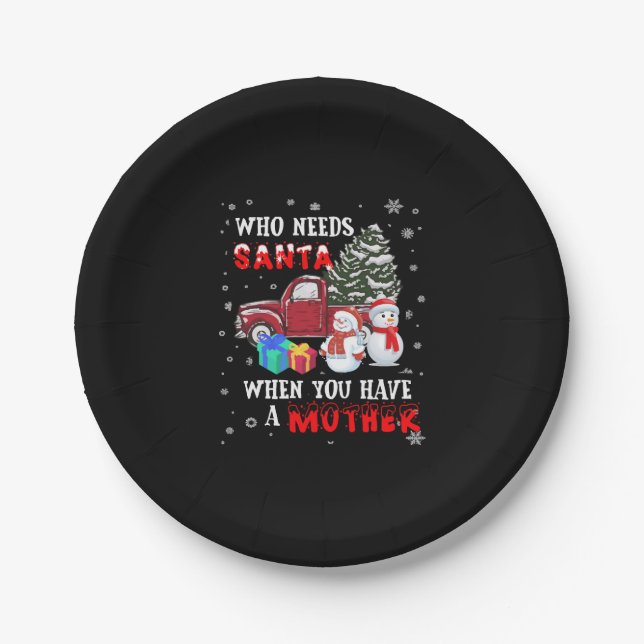 Weihnachten, die Weihnachten brauchen, wenn Sie ei Pappteller (Vorderseite)