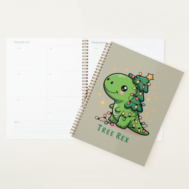 Weihnachten Dinosaur Party Funny Trex Planer (Anzeige)