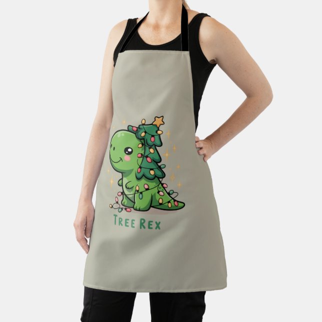 Weihnachten Dinosaur Party Funny Trex Schürze (InSitu)