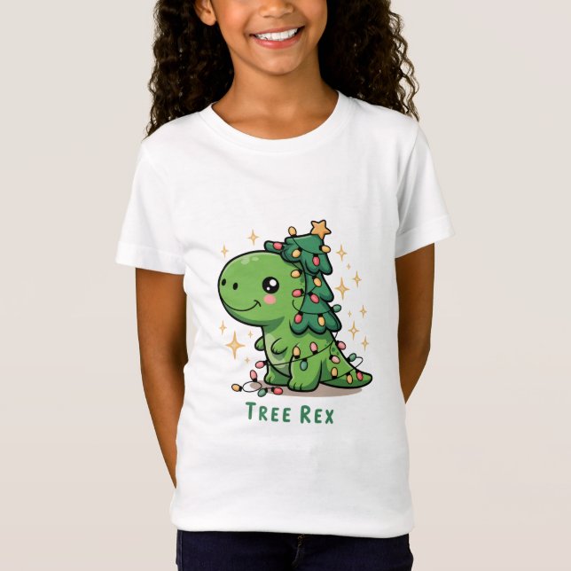 Weihnachten Dinosaur Party Funny Trex T-Shirt (Vorderseite)