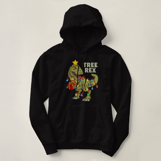 Weihnachten Dinosaurier Kinder Jungen Männer Weihn Hoodie (Design vorne)