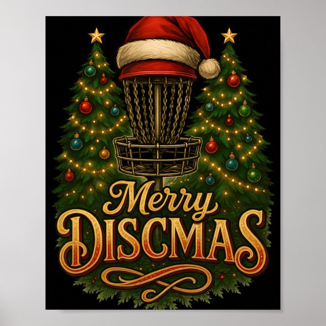 Weihnachten Disc Golf Frohe Discmas  Poster (Vorne)