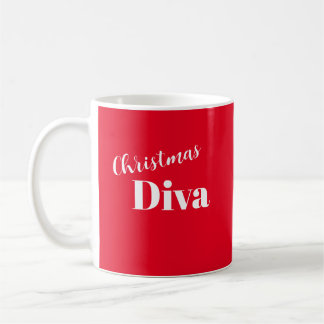 Weihnachten Diva Opernsängerin Musikermusik Thema Kaffeetasse