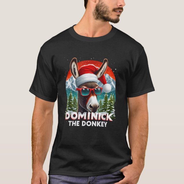 Weihnachten Dominick der Donkey Weihnachten Weihna T-Shirt (Vorderseite)
