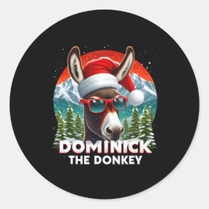 Weihnachten Dominick der Esel Weihnachten Xmas Ese Runder Aufkleber