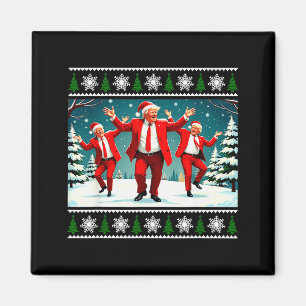 Weihnachten Donald Trump Präsident 2024 Tanzend Lu Magnet