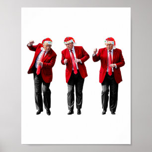 Weihnachten Donald Trump Präsident 2024 Tanzfunn Poster