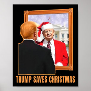 Weihnachten Donald Trump Präsident 2024 Trump Rett Poster