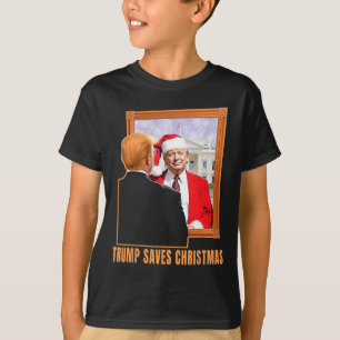 Weihnachten Donald Trump Präsident 2024 Trump Rett T-Shirt