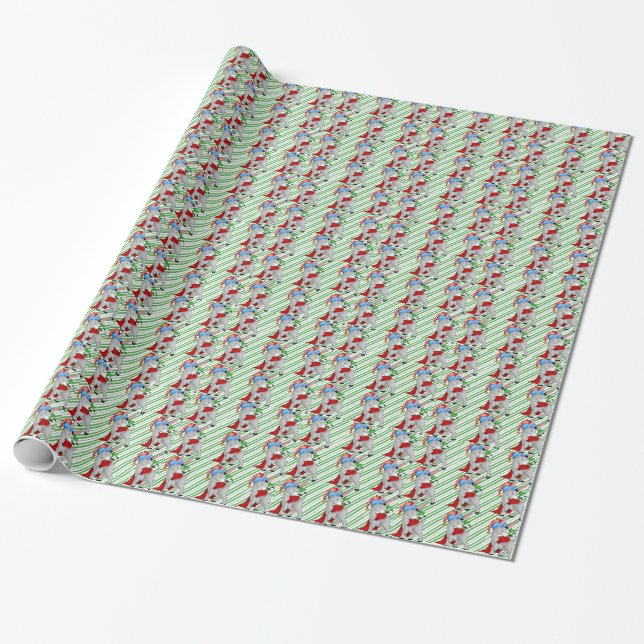 Weihnachten Donkey Wrapping Paper Geschenkpapier (Ungerollt)